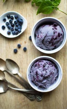 Blueberry lemon balm ice cream!