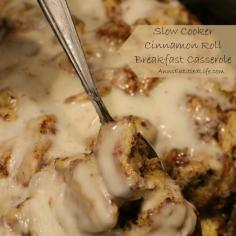 Crock Pot Cinnamon Roll Breakfast Casserole