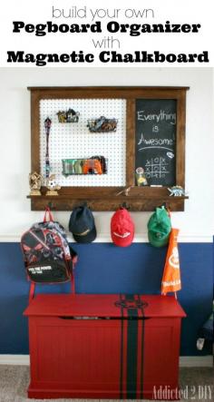 organization pegboard magnetic chalkboard, bedroom ideas, chalkboard paint, diy, organizing, woodworking projects