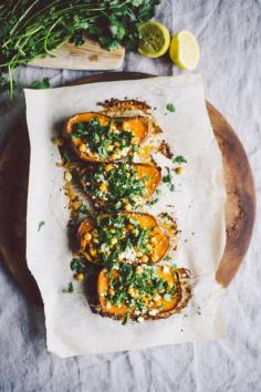 
                    
                        Roasted Sweet Poato with Chickpeas, Cilantro, and Feta
                    
                