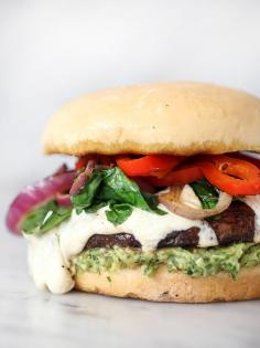 Portobello Mushroom Burger #recipe from @foodiecrush