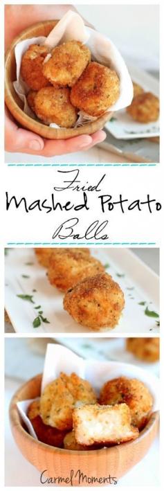 Fried Mashed Potato Balls - substitute sweet potatoes, coconut, and coconut oil for whole30