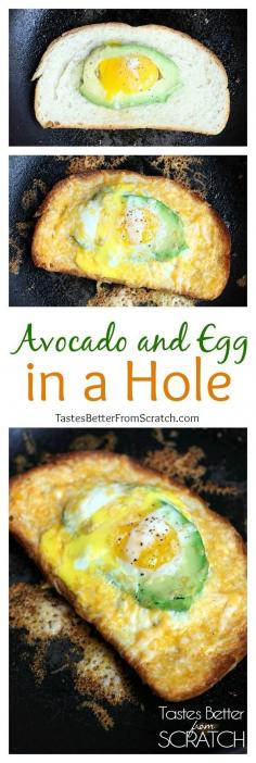 Avocado and Egg in a Hole #recipe [ FGarciaFoods.com ]