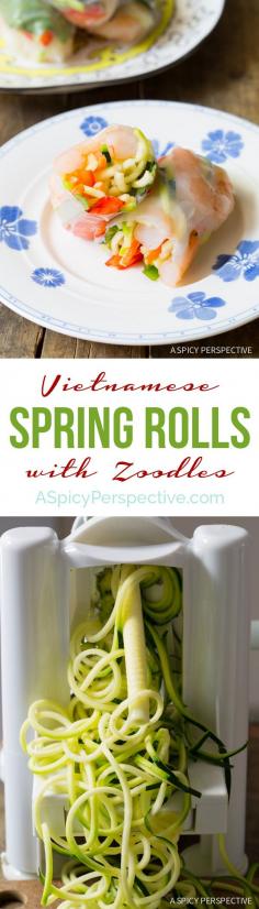 
                    
                        Healthy Vietnamese Spring Rolls with Zoodles!!
                    
                