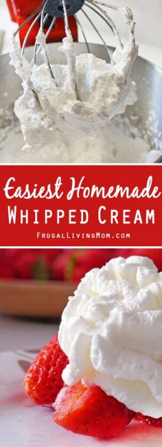 Homemade Whipped cream (granulated sugar)