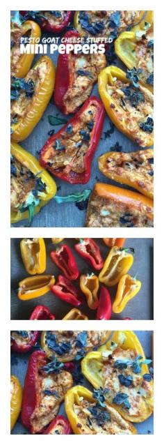 
                    
                        Pesto Goat Cheese Stuffed Mini Peppers Appetizer | ReluctantEntertai...
                    
                