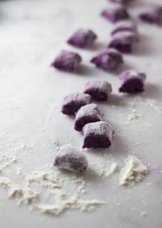 purple potato gnocchi w/ ricotta