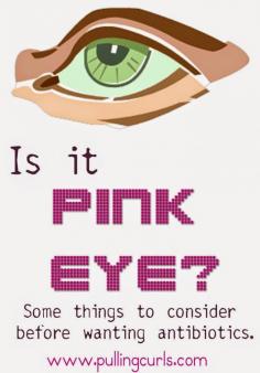 Pulling Curls: TMI Tuesday: Pink Eye