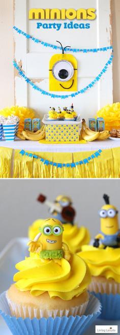 
                    
                        Cute Minions Party Ideas! Fun DIY ideas for a Minions Party or Despicable Me Minion Themed Birthday Party. LivingLocurto.com
                    
                