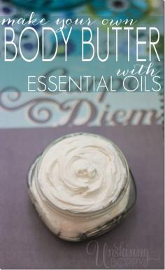 DIY Body Butter Recipe with Essential Oils by Unskinny Boppy