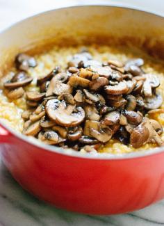 Brown rice mushroom risotto