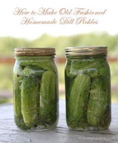 Old Fashioned Refrigerator Dill Pickles Recipe. My familys secret recipe! Very easy to make.#Repin By:Pinterest++ for iPad#