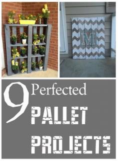 9 Perfected Pallet Projects.  Pallet DIY Projects and pallet crafts for outdoors, home decor and everything in between.