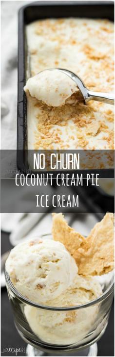 No Churn Coconut Cream Pie Ice Cream | The Recipe Rebel