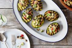 
                    
                        Grilled Avocado Halves with Cumin-Spiced Quinoa and Black Bean Salad
                    
                