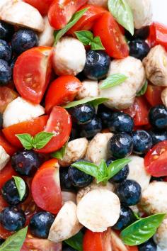 Blueberry Caprese Salad 4th of July Healthy Recipe