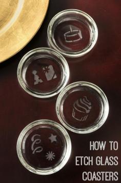 
                    
                        Do you know how to etch glass? It's easier than you think! Learn how to do it with this simple tutorial - and make cute coasters at the same time.
                    
                