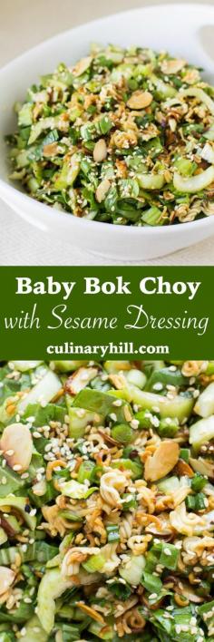 Baby bok choy salad