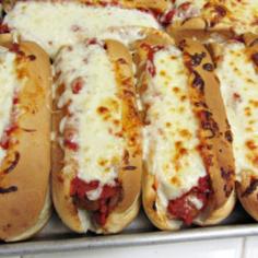 Easy Dinner Idea: Oven Baked Meatball Sandwiches.  I have a great recipe for turkey meatballs.  I think I can tweak this and lighten it up for my Shrinking On a Budget Meal Plan using those turkey meatballs and light hot dog buns.