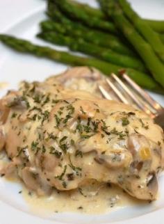 This is my FAVORITE Chicken Breast Recipe- Julia Child's Chicken Breasts with Mushroom Cream Sauce