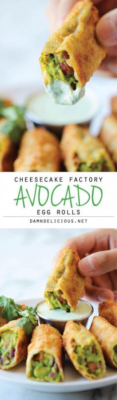 Cheesecake Factory Avocado Egg Rolls with gf egg roll wrappers.