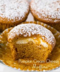 Pumpkin Cream Cheese Muffins -- a darn near Starbucks copycat recipe that wont disappoint!