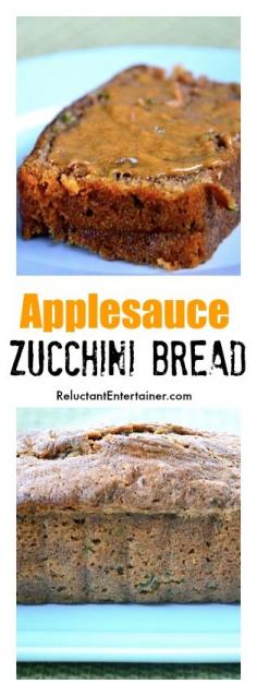 
                    
                        Applesauce Zucchini Bread | ReluctantEntertai...
                    
                