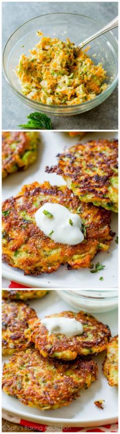 
                    
                        Golden brown, crisp, and light zucchini fritters! Learn the trick to getting them EXTRA crisp on sallysbakingaddic... !
                    
                
