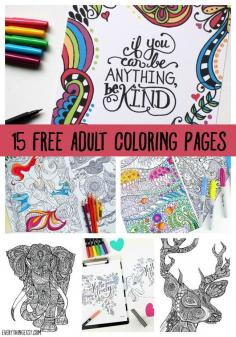 
                    
                        Printable Coloring Pages for Adults {15 Free Designs}...beautiful designs you can print out in seconds!  #art #printable #coloring
                    
                