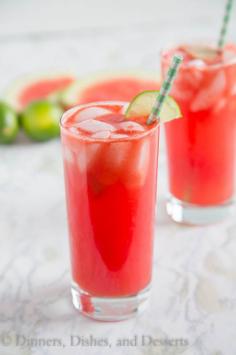 Watermelon Soda - Turn juicy watermelon into a refreshing watermelon soda with a twist of lime! Great to beat the heat this summer!