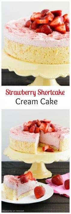 
                    
                        Soft and fluffy chiffon cake filled with homemade strawberry curd lightened up with whipped cream. This strawberry shortcake cream cake is grand dessert for all occasions!
                    
                