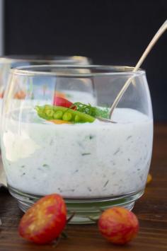 Icy cold cucumber and yogurt soup