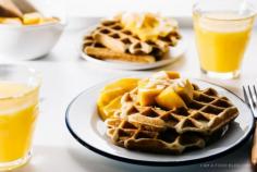 
                    
                        Iamafoodblog's Coconut Waffle Recipe is Infused with Fresh Mango #waffles trendhunter.com
                    
                