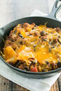 A delicious and Mouthwatering Beef Taco Skillet Casserole Recipe