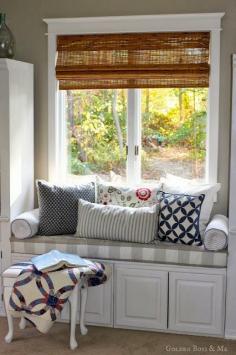living room idea. another cosy window seat to take part in the #birdwatch from.   www.goldenboysandme.com