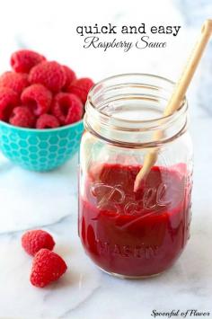 Raspberry Sauce - #Desserts, #Food, #Recipes - FoodOMG.Com