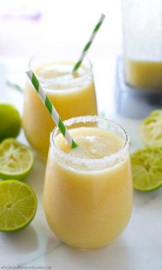 Tropical Pineapple Margarita Slushies