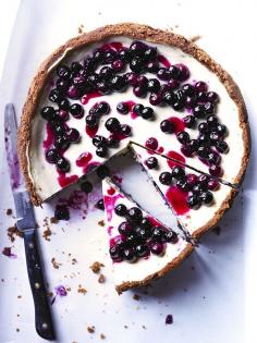 
                    
                        blueberry cheesecake with speculoos crust
                    
                