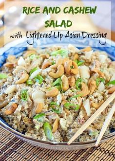 Rice and Cashew Salad with Light Asian Dressing