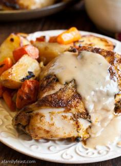 Country Baked Chicken  I have done this for a pot roast, never thought about it for chicken! Looks #yummy food #Great Food #food| http://yummyfood990.blogspot.com