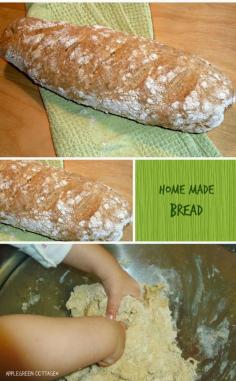 Home made bread - with kids in the kitchen. What you do need is some flour, yeast, a pinch of salt and water. Your kids will gladly help. Try it out, it's simple!