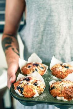 Blueberry Breakfast Muffins-From The Kitchen. I LOVE blueberry muffins, especially with the addition of white chocolate chips/chunks. How could I resist?!