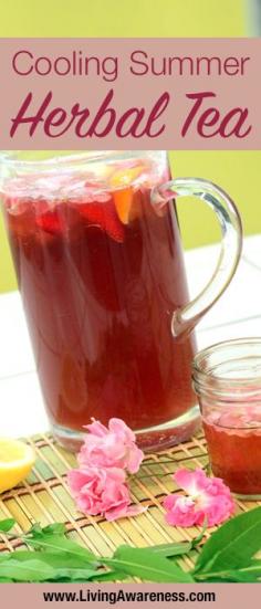 Cooling Summer Herbal Tea recipe from local herbalist, Kami McBride