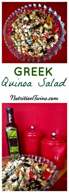 
                    
                        Greek Quinoa Salad | Only 134 Calories | Savory Mediterranean Flavors | Satiating | or Nutrition & Fitness Tips, and RECIPES please SIGN UP for our FREE NEWSLETTER www.NutritionTwin...
                    
                
