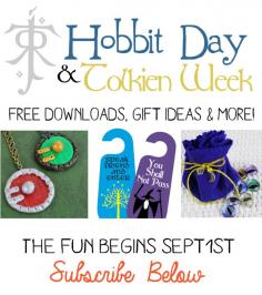 
                    
                        Join us in celebrating Hobbit Day and Tolkien week! We've got crafts, free downloads, recipes and much more! Subscribe to get notified.
                    
                