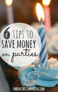 Throwing a fabulous party doesn't have to mean spending a fortune! These 6 tips for saving money when hosting a party will help you stick to your party budget!