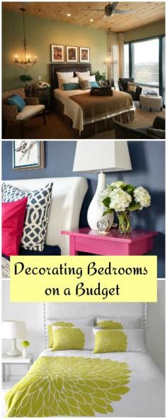 Decorating Bedrooms on a Budget • I like the duvet idea!