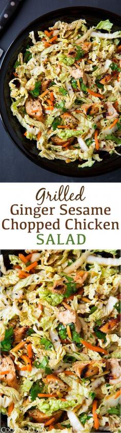 Grilled Ginger Sesame  Chicken Chopped Salad