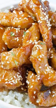 Honey Sesame Chicken | OMGChocolateDesserts.com |#chicken #sesame #honey