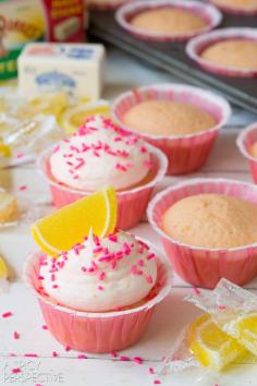 Pretty Pink Lemonade Cupcakes by A Spicy Perspective